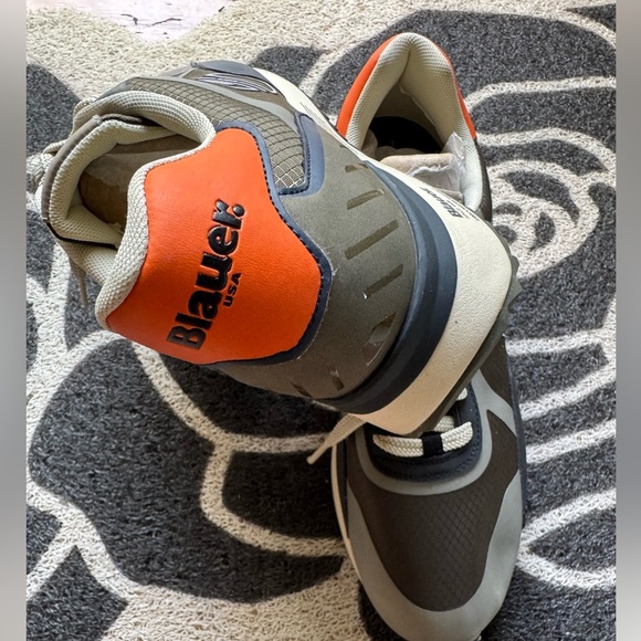 Blauer Men's Gray and Orange Sneakers - Picture 7 of 8